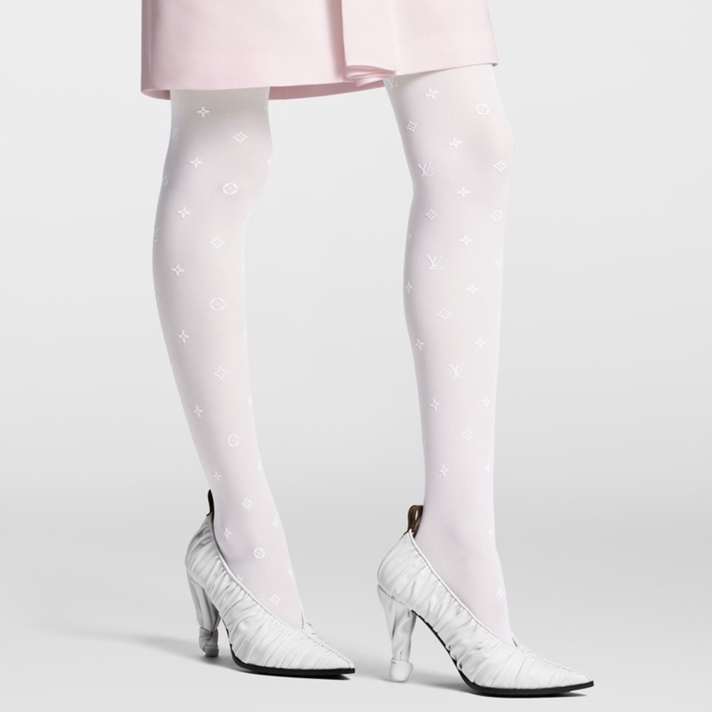 Louis Vuitton white takeover tights